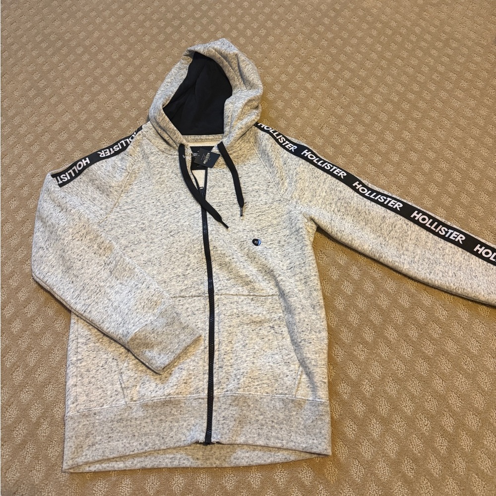 Hollister Full Zip Logo Tape Hoodie